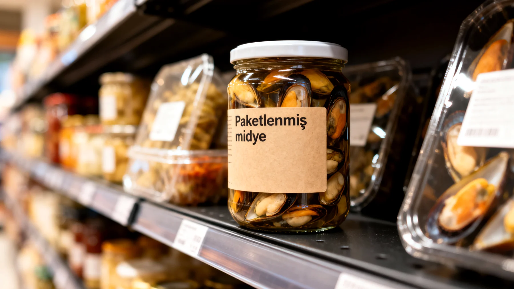 Paketlenmiş midye"