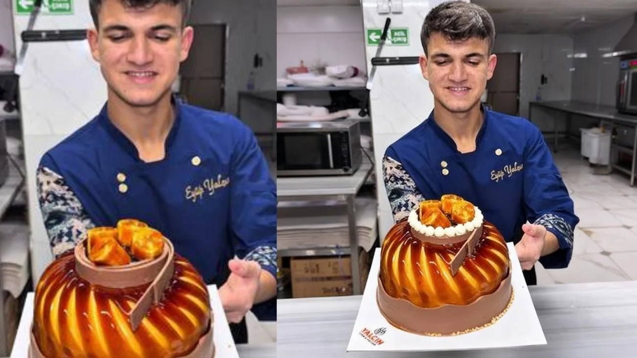 Türkiyenin en genç ustadından karamel çikolata muzlu pasta yapımı geldi #CapCut #pasta #cedricgrolet #caramel"