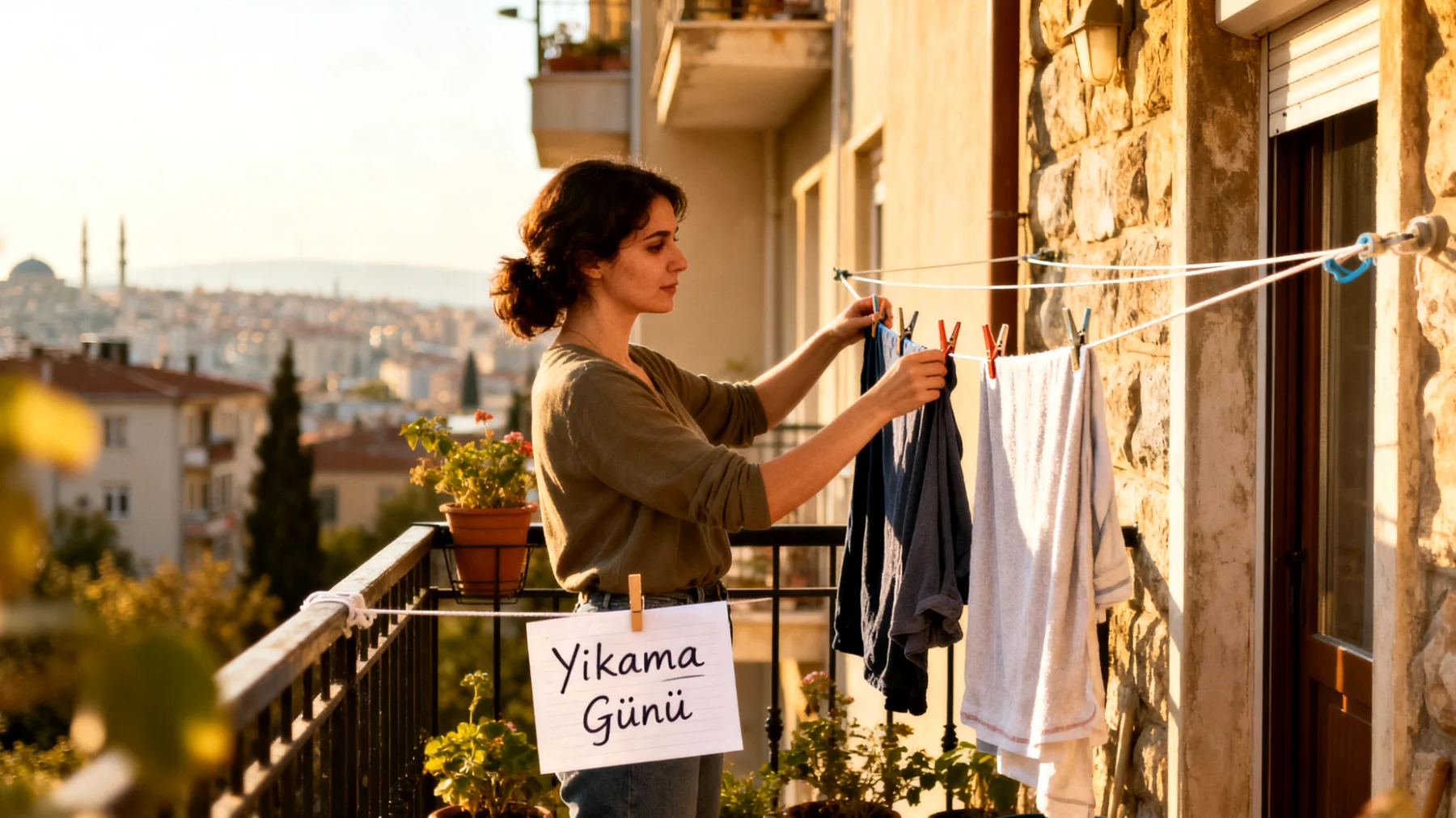 Çamaşır askılığı"