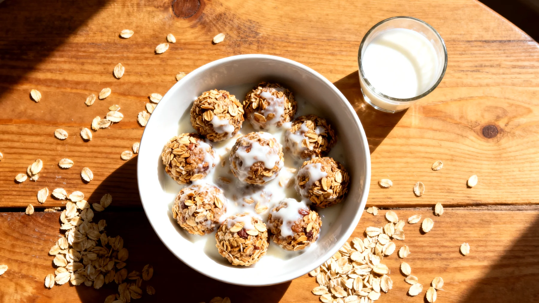 Kefir granola topları (kefirli yulaf topları)"