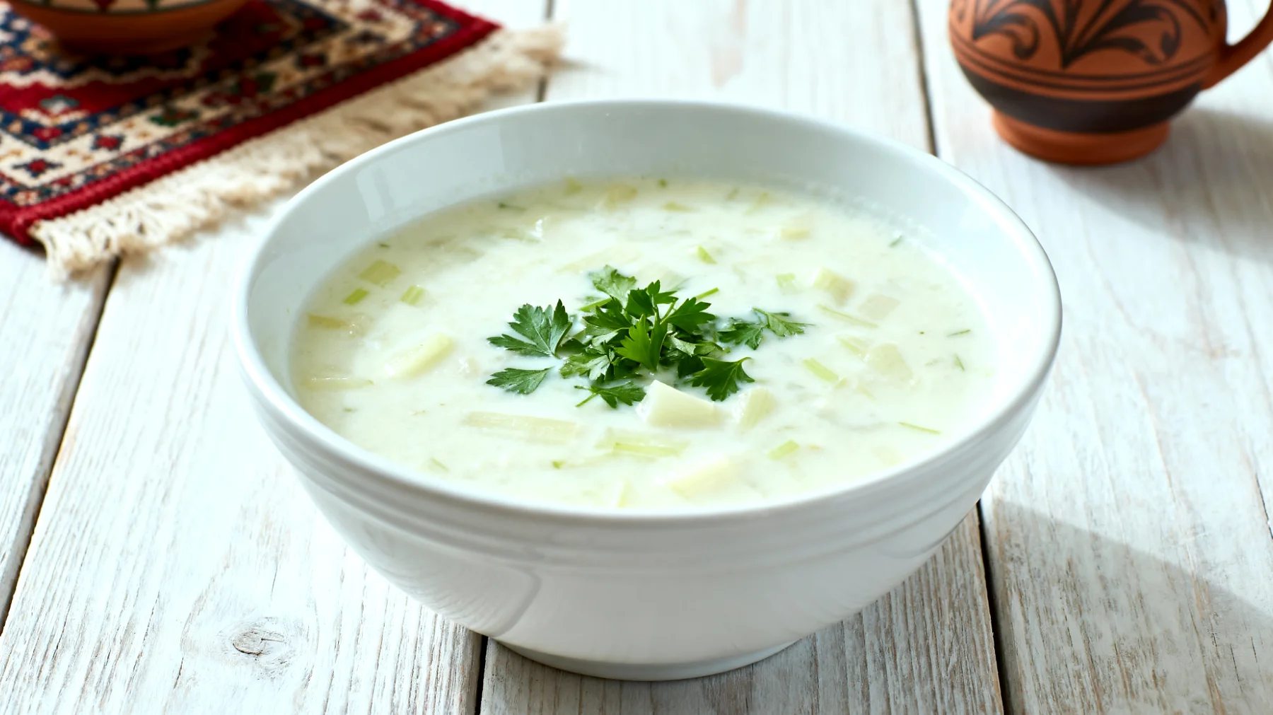 Kefir ve Kereviz Köklü Çorba (Soğuk veya Ilık)"