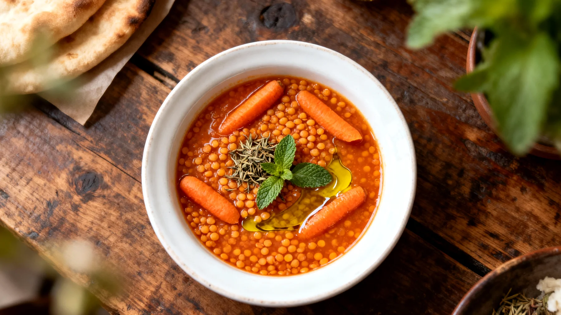 Mercimek ve Havuç Çorbası (Ezogelin Çorbası varyasyonu)"